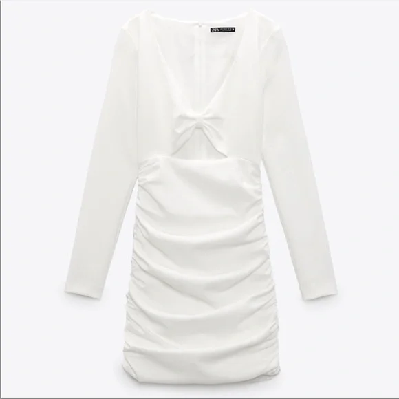 zara cut out draped dress Zara cut out draped dress